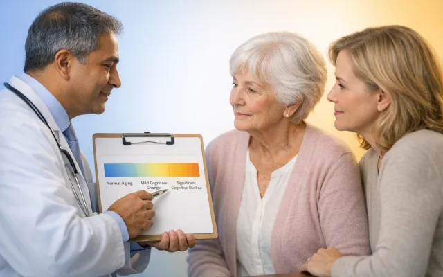 Cover image for difference between mci and dementia showing supportive cognitive health context